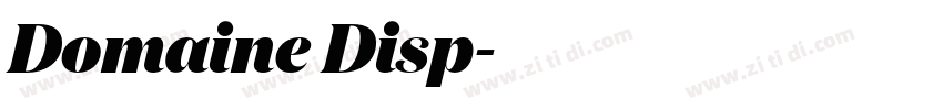 Domaine Disp字体转换